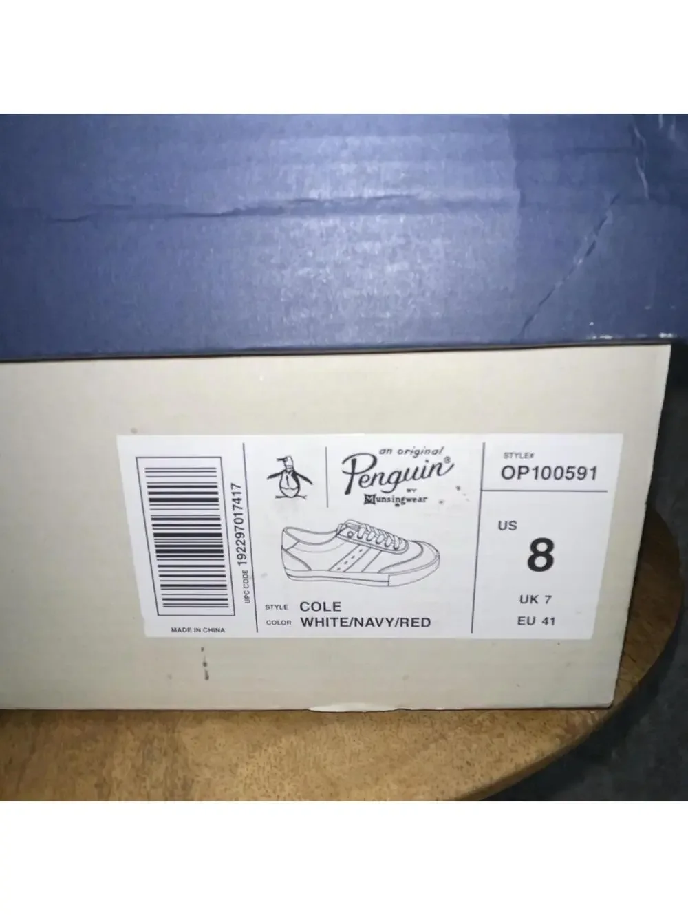 Original Penguin Cole Canvas and Leather Sneakers Men's Size  US 8M